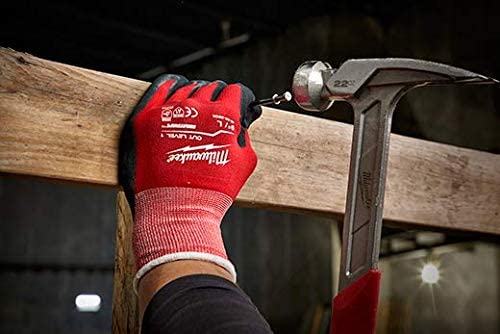 MILWAUKEE Cut 1 Dipped Gloves - L (Single Pair)