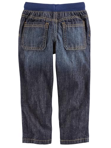 Simple Joys by Carter's Toddler Boys' Pull-On Denim Pant, Pack of 2, Grey/Denim, 5T
