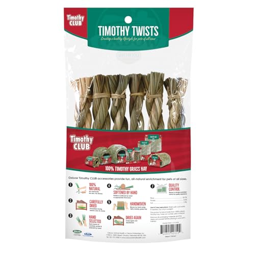 Oxbow Animal Health Timothy Club Timothy Twists 6 Count (Pack of 1)