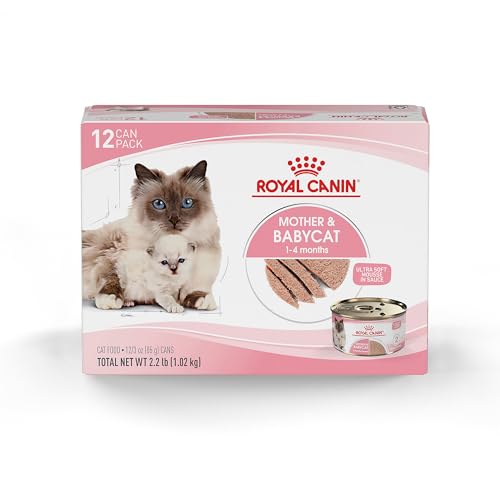 Royal Canin Feline Health Nutrition Mother & Babycat Ultra Soft Mousse in Sauce Canned Cat Food, 3 oz can (24-count)