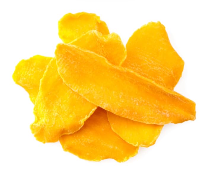 Dried Mango Slices 48 Oz - Delicious Texture Soft & Juicy Low Sugar Added Dried Mango - Naturally Ripened Mangos Dried Fruits - Gluten Free Non GMO Natural Source of Vitamin C, in Resealable Bag 3 Lbs