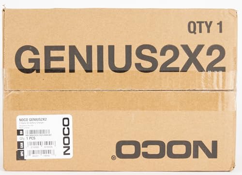 NOCO GENIUS2X2: 4A 2-Bank Smart Battery Charger (2A/Bank) - 6V/12V Automatic Maintainer, Trickle Charger & Desulfator with Overcharge Protection & Temperature Compensation – For Lead-Acid & Lithium