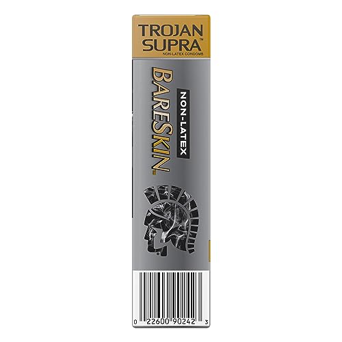 Trojan Supra Non-Latex Bareskin Lubricated Condoms, 6 ct