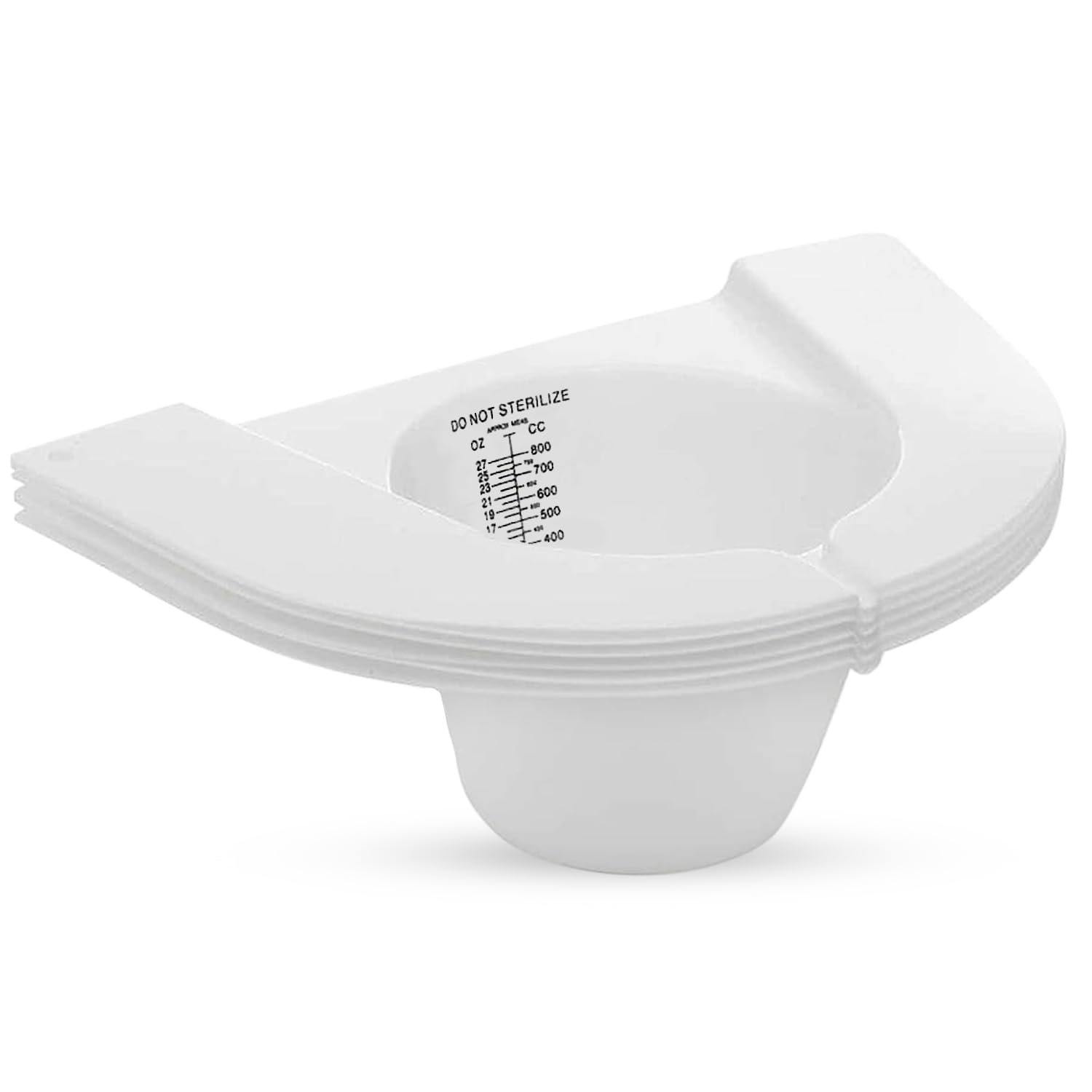 Caremax Supply Urine Collection Hat for Toilet Ã¢ÂÂ Pack of 5 Ã¢ÂÂ Frosted Urine Measuring Container with Clear Readings Ã¢ÂÂ Sturdy and Durable Ã¢ÂÂ Universal