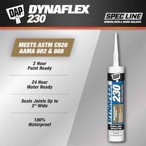 DAP Dynaflex 230 Pro Elastomeric Sealant, White WT099, 10.1 Oz (7079807102)
