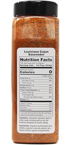 Badia Louisiana Cajun Seasoning, 23 oz – Bold & Spicy Creole Blend for Meats, Seafood, Vegetables & More