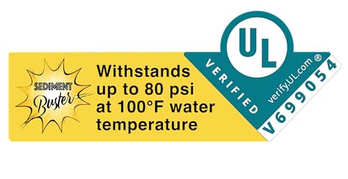 Sediment Buster - Water Heater Tool UL Verified V699054 – Flushes, Cleans, Drains, Breaks Up Sediment Clogs from Electric or Gas Water Heaters – Easy to Use