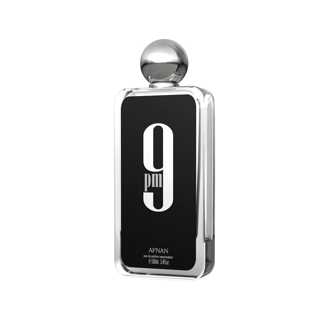 Afnan 9 Pm Eau De Parfum Spray for Men, 3.4 Ounce