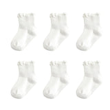 Zumou Toddler Anti Slip Non Skid Socks Little Girls Frilly Ruffle Lace 6 Pairs (1-2T, Frilly 6 Pairs)