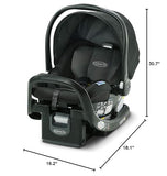 Graco SnugFit 35 Infant Car Seat with Simply Safe Adjust Harness System | Baby Car Seat with Anti Rebound Bar, Gotham