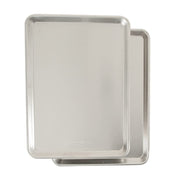 Nordic Ware Naturals Half Sheet - USA Made Aluminum Commercial Quality Sheet Pan for Baking or Roasting, Encapsulated Galvanized Steel Rim Prevents Warping, 2-Pack