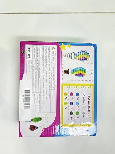 Funtopia Beads for Crafts, Pony Beads Keychain Making Kit, Bead Pets Art Crafts for Kids Beginners, Birthday Party DIY Craft for Girls Boys (1500 Beads, 30 Designs)