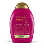 OGX Anti-Breakage + Keratin Oil Fortifying Anti-Frizz Conditioner for Damaged Hair & Split Ends, with Keratin Proteins & Argan Oil, Paraben-Free, Sulfate-Free Surfactants, 13 fl oz