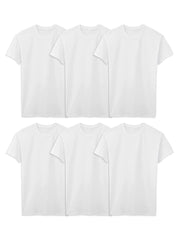 Fruit of the Loom mens Stay Tucked Crew T-shirt Underwear, Tall Man - White 6 Pack, X-Large US