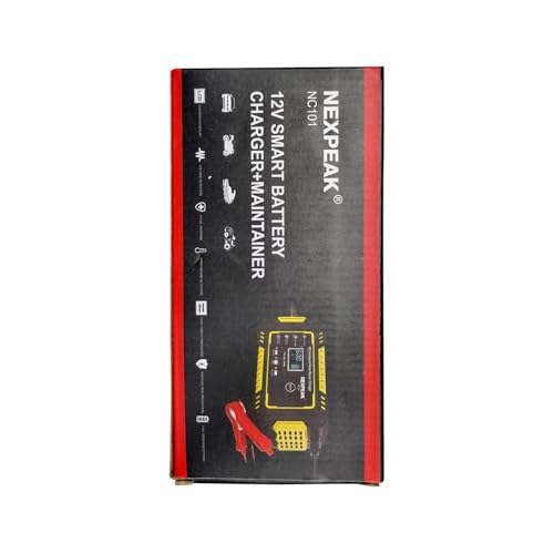 NEXPEAK NC101 Car Battery Charger, Smart Battery Trickle Charger 12V 6A Automotive Battery Maintainer Desulfator with Temp Compensation for Car Truck Motorcycle Lawn Mower Marine Lead Acid Batteries