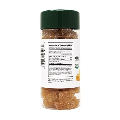 Badia Organic Crystallized Ginger, 10 Ounce, Dark Golden, (BA083)