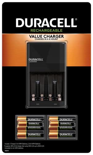 Duracell Rechargeable AA Batteries, 4 Count Pack, Double A Battery for Long-lasting Power, All-Purpose Pre-Charged Battery for Household and Business Devices