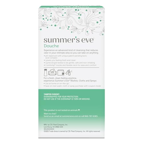 Summer's Eve Feminine Douche, Complete Clean Odor Reduction with Boric Acid Complex, 2 Units, 4.5 oz Each
