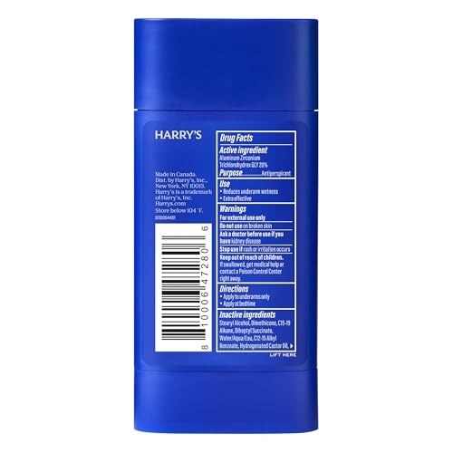 Harry's Extra-Strength Antiperspirant Deodorant, Sweat & Odor Control Antiperspirant for Men, Variety Pack - Stone, Redwood, Wildlands, 2.5 oz Pack of 3