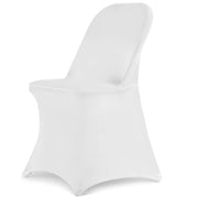 HAINARverS Stretch Spandex Folding Chair Covers 30PCS Universal Fitted Chair Cover Protector for Wedding,Party, Banquet, Holidays, Celebration, Decoration(White, 30 PCS)