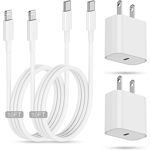 iPhone Charger Fast Charging Block,[MFi Certified] Wall Charger Plug and 6ft USB C to Lightning Cable Cord, Type C Power Adapter Cube Brick Box for iPhone 14 Pro Max/14/13 Pro/12 Mini/12/11/iPad