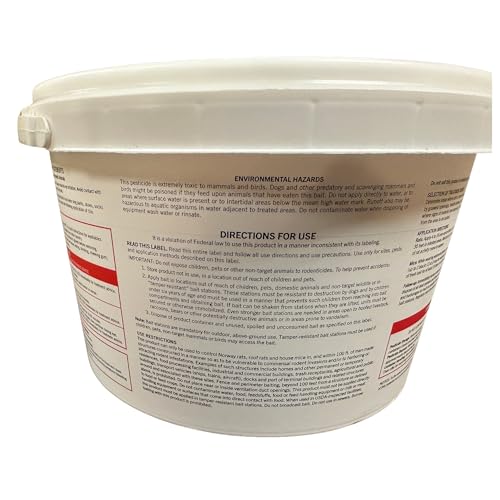 Bait Block Apple Flavor Rodenticide – 4 lb. Pail – Effective Rodent Control Bait Blocks – Long-Lasting and Easy to Use