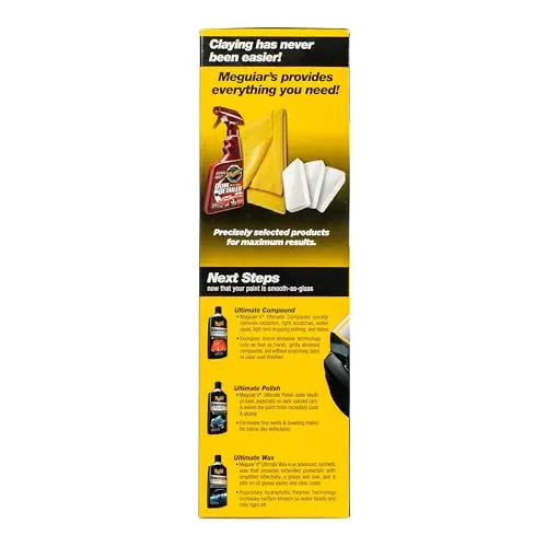 Meguiar's G191700 Smooth Surface Clay Kit, Safe and Easy Car Claying for Smooth as Glass Finish