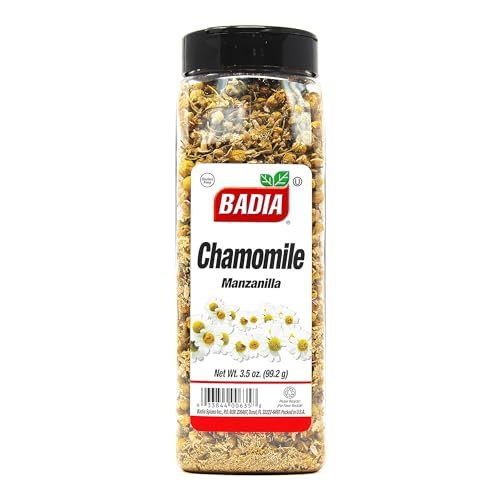 Badia Chamomile, 3.5 oz – Premium Dried Chamomile Flowers for Herbal Tea – Soothing & Aromatic – For Relaxation & Infusions