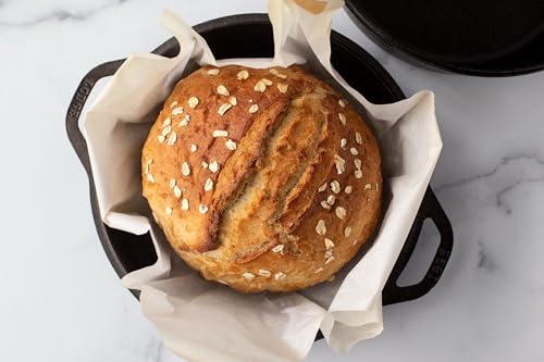 Lodge 5 Quart Cast Iron Double Dutch Oven – Pre-Seasoned – Lid Converts to 10.25" Skillet – PFAS-Free – Made in USA – Dual Handles – Oven, Grill, Campfire & Stovetop Safe – Durable & Non-Toxic