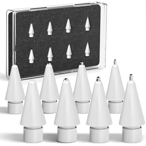 Inesore for Apple Pencil Tips Replacement Accessories,Compatible with Apple Pencil Pro/2nd Gen/1st Gen/USB-C (8 Pack)