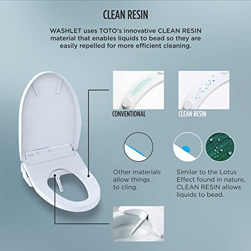 TOTO SW3074#01 WASHLET C2 Electronic Bidet Toilet Seat with PREMIST and EWATER+ Wand Cleaning, Elongated, Cotton White