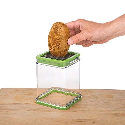 PrepWorks Tower Fry Cutter – Heavy-Duty Potato Cutter for Perfect Fries, Easy-to-Use, Stainless Steel Blades, BPA-Free