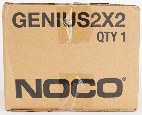 NOCO GENIUS2X2: 4A 2-Bank Smart Battery Charger (2A/Bank) - 6V/12V Automatic Maintainer, Trickle Charger & Desulfator with Overcharge Protection & Temperature Compensation – For Lead-Acid & Lithium