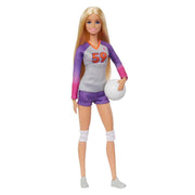 Barbie Careers Fashion Doll & Accessory, Made to Move Volleyball Player Wearing Removable Uniform with Ball, 22 Bendable Joints