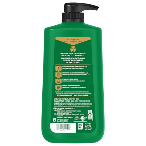 Irish Spring 5 in 1 Body Wash for Men, Men's Body Wash, Smell Fresh and Clean for 24 Hours, Conditions and Cleans Body, Face, and Hair, Made with Biodegradable Ingredients, 30 Oz Pump