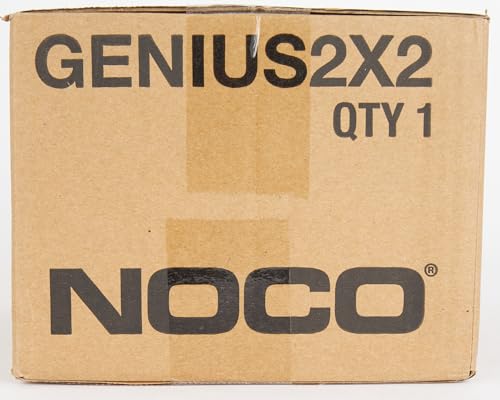 NOCO GENIUS2X2: 4A 2-Bank Smart Battery Charger (2A/Bank) - 6V/12V Automatic Maintainer, Trickle Charger & Desulfator with Overcharge Protection & Temperature Compensation – For Lead-Acid & Lithium