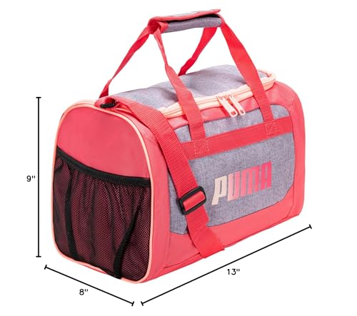 PUMA Kids' Evercat Transformation Duffel Bag, Grey/Pink, One Size