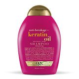 OGX Anti-Breakage + Keratin Oil Fortifying Anti-Frizz Conditioner for Damaged Hair & Split Ends, with Keratin Proteins & Argan Oil, Paraben-Free, Sulfate-Free Surfactants, 13 fl oz