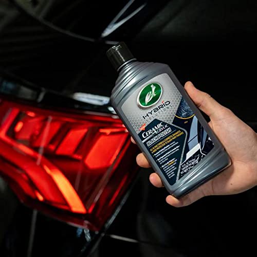 Turtle Wax 53448 Hybrid Solutions Ceramic Acrylic Black Polish and Wax Formulated for Black Car Paint, Removes Surface Scratches and Swirl Marks, Provides Water Repellency, Protection and Shine, 14 oz