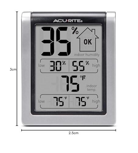 AcuRite Wireless Digital Indoor Thermometer and Hygrometer Monitor for Inside Temperature and Humidity Measurements (00613)
