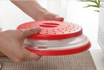 Pack of 2 Collapsible Microwave Food Cover, Splatter Guard,Vented Microwave Lid for Food,10.5inch, BPA free TPR, Dishwasher safe