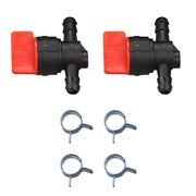 Buckbock 1/4" Inline Gas Fuel Shut Cut Off Valve for 493960 698183 698181 697947 9494768 5019H 5019K Small Engine Lawn Mower Parts 2pcs