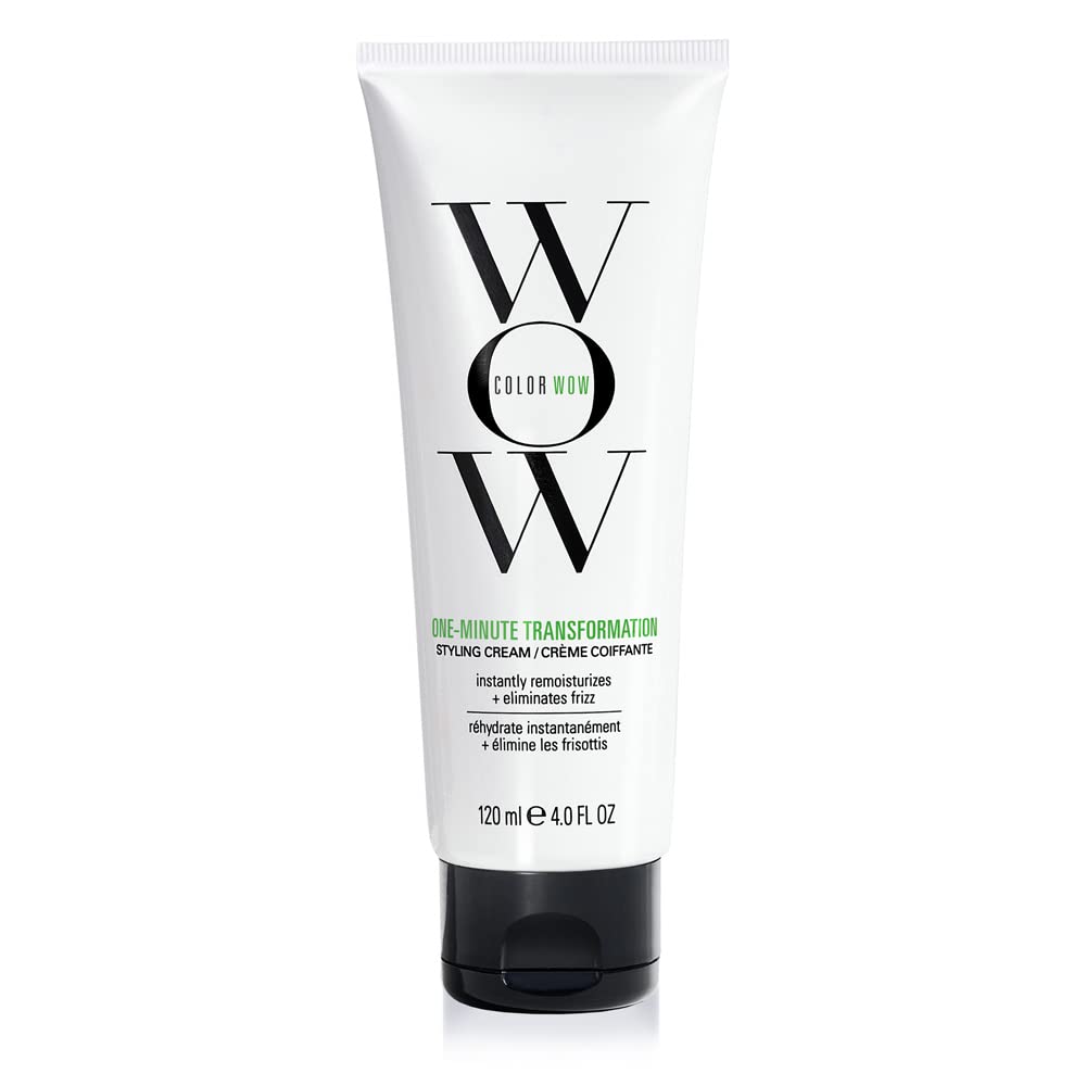 COLOR WOW One Minute Transformation - Sofortige Frizz-Lösung| Nährende Styling-Creme glättet, bändigt + entkraust sofort, Avocadoöl + Omega 3 spenden Feuchtigkeit, reparieren für seidigere, geschmeidigere Textur