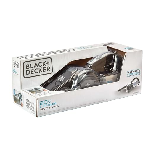BLACK+DECKER dustbuster PIVOT VAC Handheld Vacuum Cordless, Hand Vacuum for Dorm, Car and Home, Portable with Crevice Tool and Pivot Nozzle (BDH2000PL)