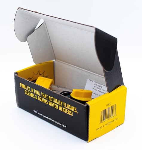 Sediment Buster - Water Heater Tool UL Verified V699054 – Flushes, Cleans, Drains, Breaks Up Sediment Clogs from Electric or Gas Water Heaters – Easy to Use