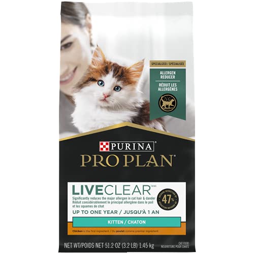 Purina Pro Plan LiveClear Dry Cat Food for Kittens Chicken & Rice Formula - 5.5 lb. Bag