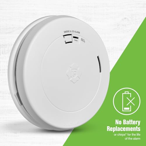First Alert SMCO210, 10-Year Sealed Battery Combination Smoke & Carbon Monoxide Alarm with Slim Profile Design, 1-Pack