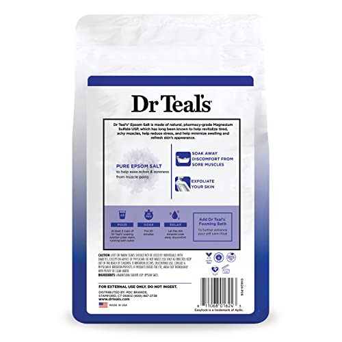 Dr Teal's Epsom Salt Magnesium Soak, Fragrance Free, 4 lbs