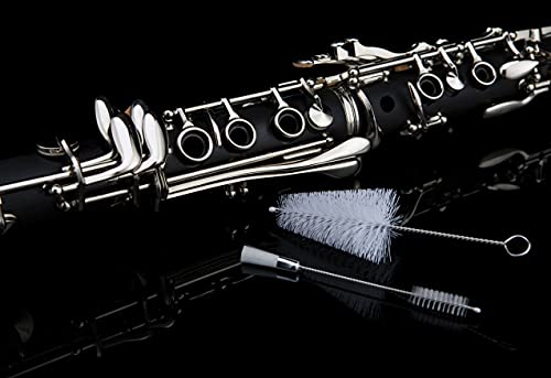 Glory GLY-PBK Professional Ebonite Bb Clarinet with 10 Reeds, Stand, Hard Case, Cleaning Cloth, Cork grease, Mouthpiece Brush and Pad Brush, Black