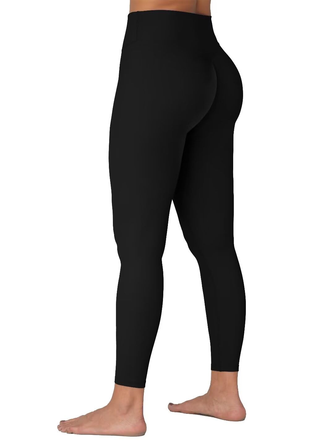 Sunzel Sunzfly Hidden Butt Scrunch Workout Leggings for Women, Butt Lifting High Waisted Gym Yoga Pants with Tummy Control 25" Black Medium